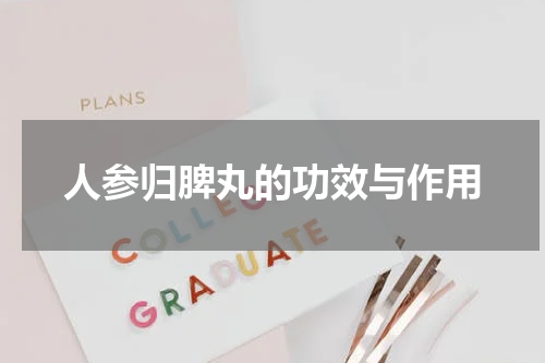 人参归脾丸的功效与作用