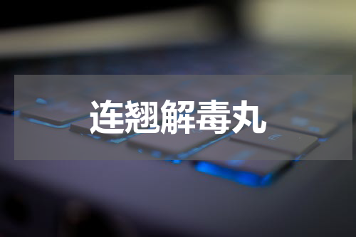 连翘解毒丸