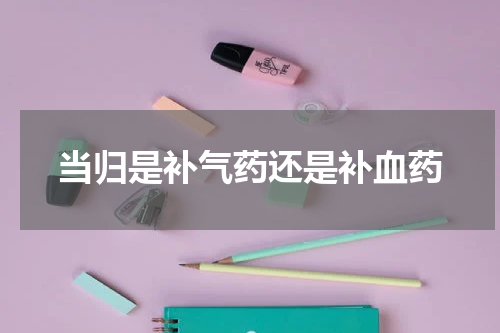 当归是补气药还是补血药