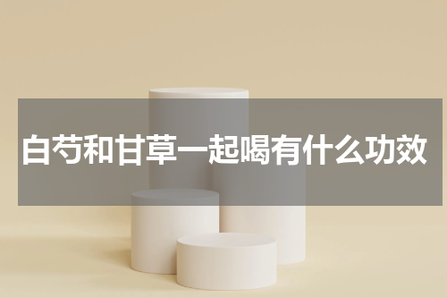 白芍和甘草一起喝有什么功效