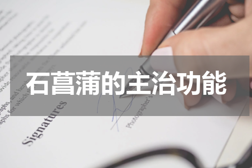 石菖蒲的主治功能