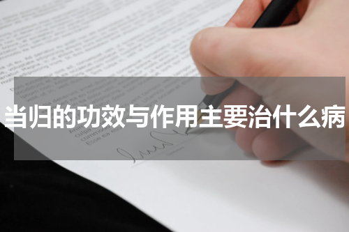 当归的功效与作用主要治什么病