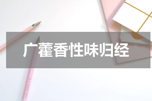 广藿香性味归经