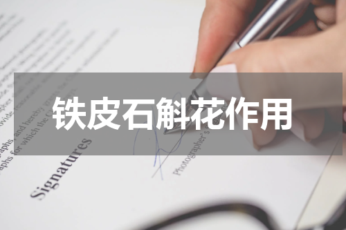 铁皮石斛花作用
