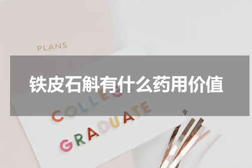 铁皮石斛有什么药用价值