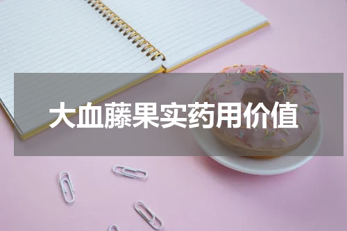 大血藤果实药用价值