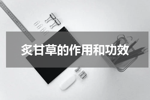 炙甘草的作用和功效