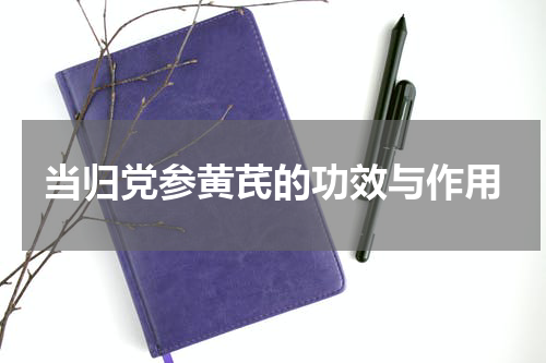 当归党参黄芪的功效与作用