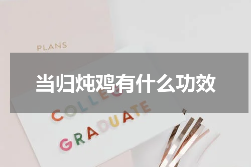 当归炖鸡有什么功效