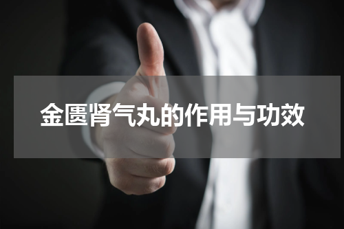 金匮肾气丸的作用与功效