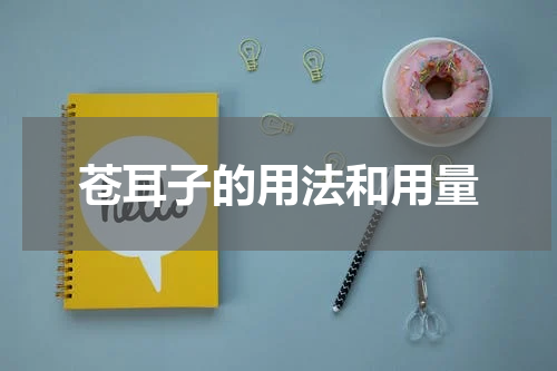 苍耳子的用法和用量