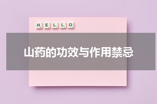 山药的功效与作用禁忌