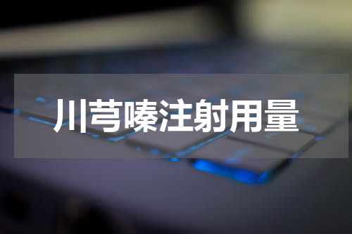 川芎嗪注射用量