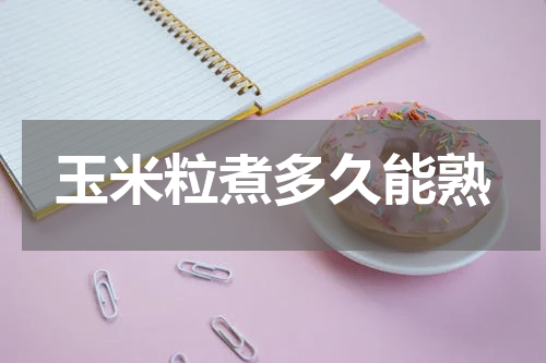 玉米粒煮多久能熟