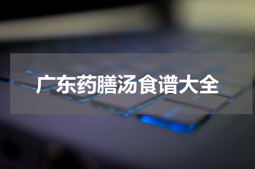 广东药膳汤食谱大全