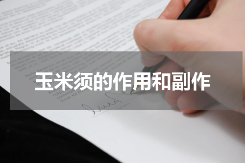 玉米须的作用和副作