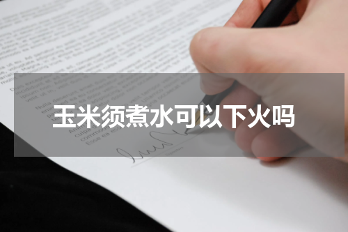玉米须煮水可以下火吗