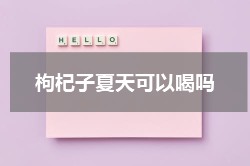 枸杞子夏天可以喝吗