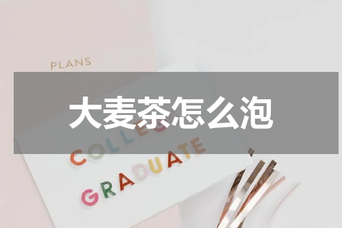 大麦茶怎么泡