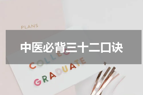 中医必背三十二口诀