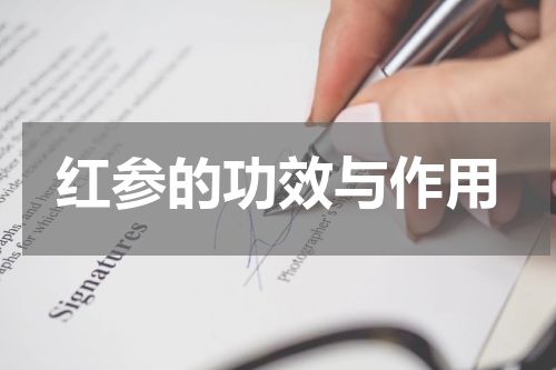 红参的功效与作用