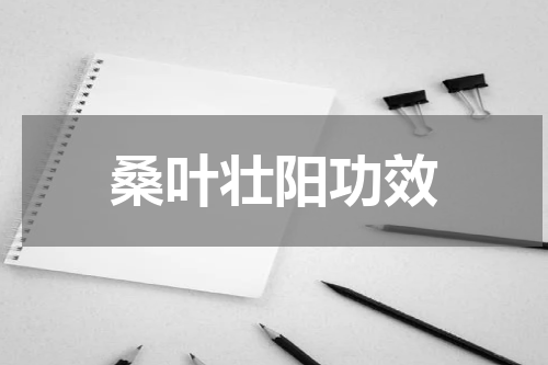 桑叶壮阳功效