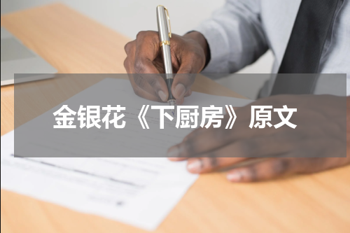 金银花《下厨房》原文