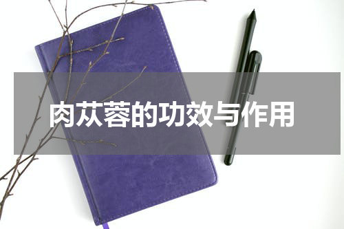肉苁蓉的功效与作用