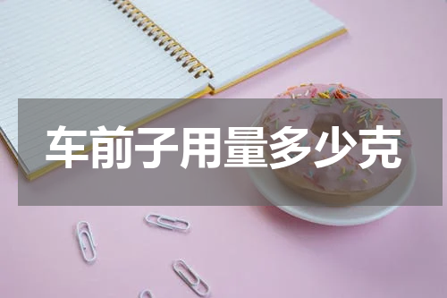 车前子用量多少克