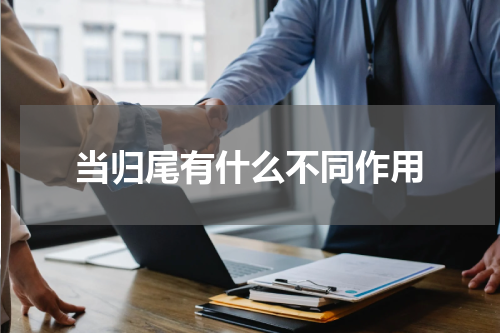 当归尾有什么不同作用