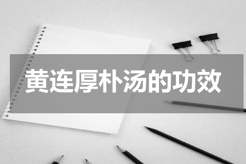 黄连厚朴汤的功效