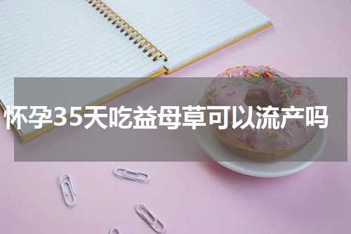 怀孕35天吃益母草可以流产吗
