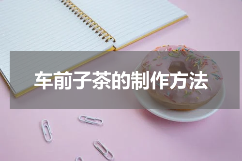 车前子茶的制作方法