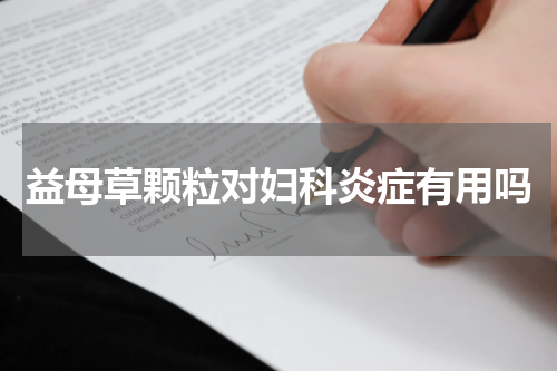 益母草颗粒对妇科炎症有用吗