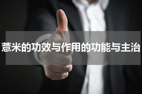 薏米的功效与作用的功能与主治