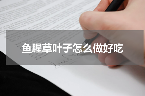 鱼腥草叶子怎么做好吃