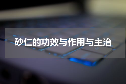 砂仁的功效与作用与主治