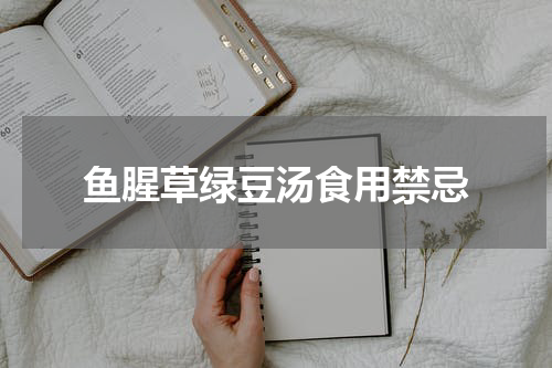 鱼腥草绿豆汤食用禁忌