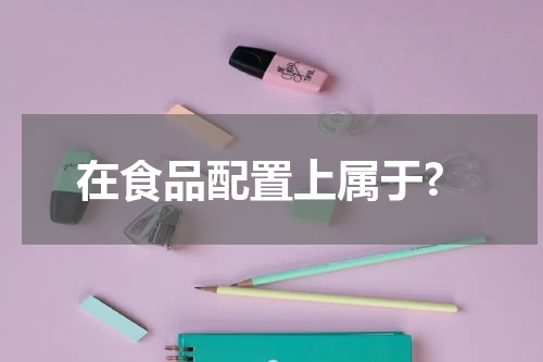 在食品配置上属于?