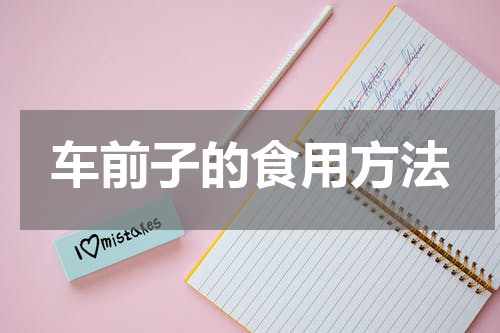 车前子的食用方法