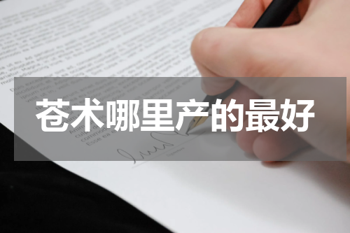 苍术哪里产的最好