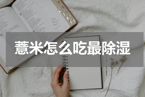 薏米怎么吃最除湿