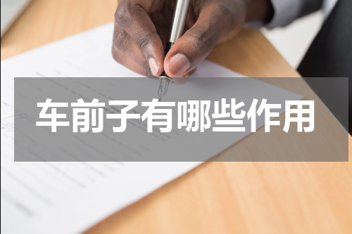 车前子有哪些作用