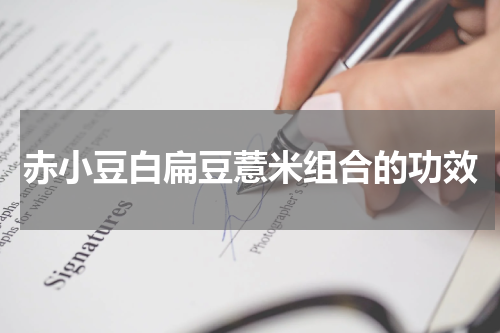 赤小豆白扁豆薏米组合的功效