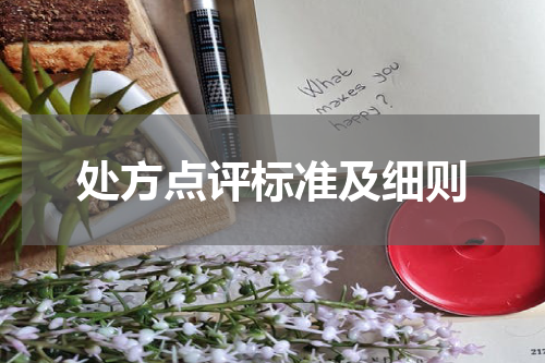 处方点评标准及细则