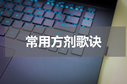 常用方剂歌诀