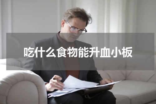 吃什么食物能升血小板