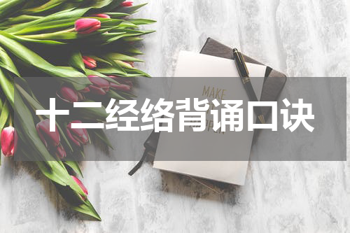 十二经络背诵口诀