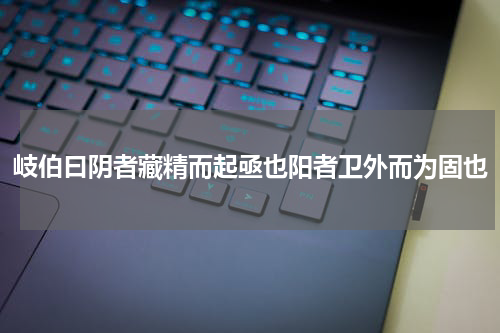 岐伯曰阴者藏精而起亟也阳者卫外而为固也