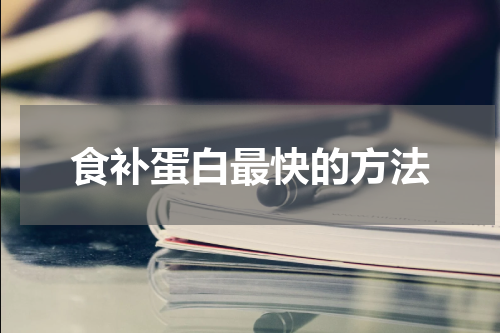 食补蛋白最快的方法